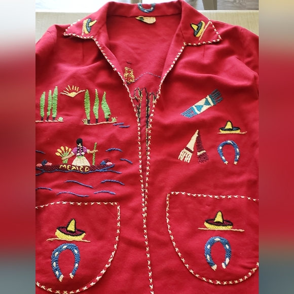 Lopez Jackets & Coats Vintage Mexican Wool Jacket 94s Medium Boho